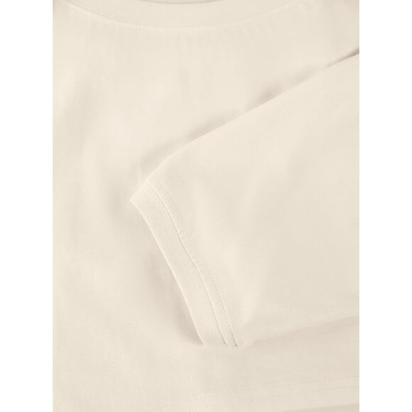 Women's Oversized Off Shoulder Cropped Sweatshirt Long Sleeve Casual Top - Picture 5 of 6